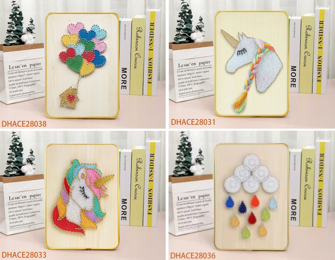 String Art Kits With Stand. DIY Home Decor. Simple Decorative Nail Art ...