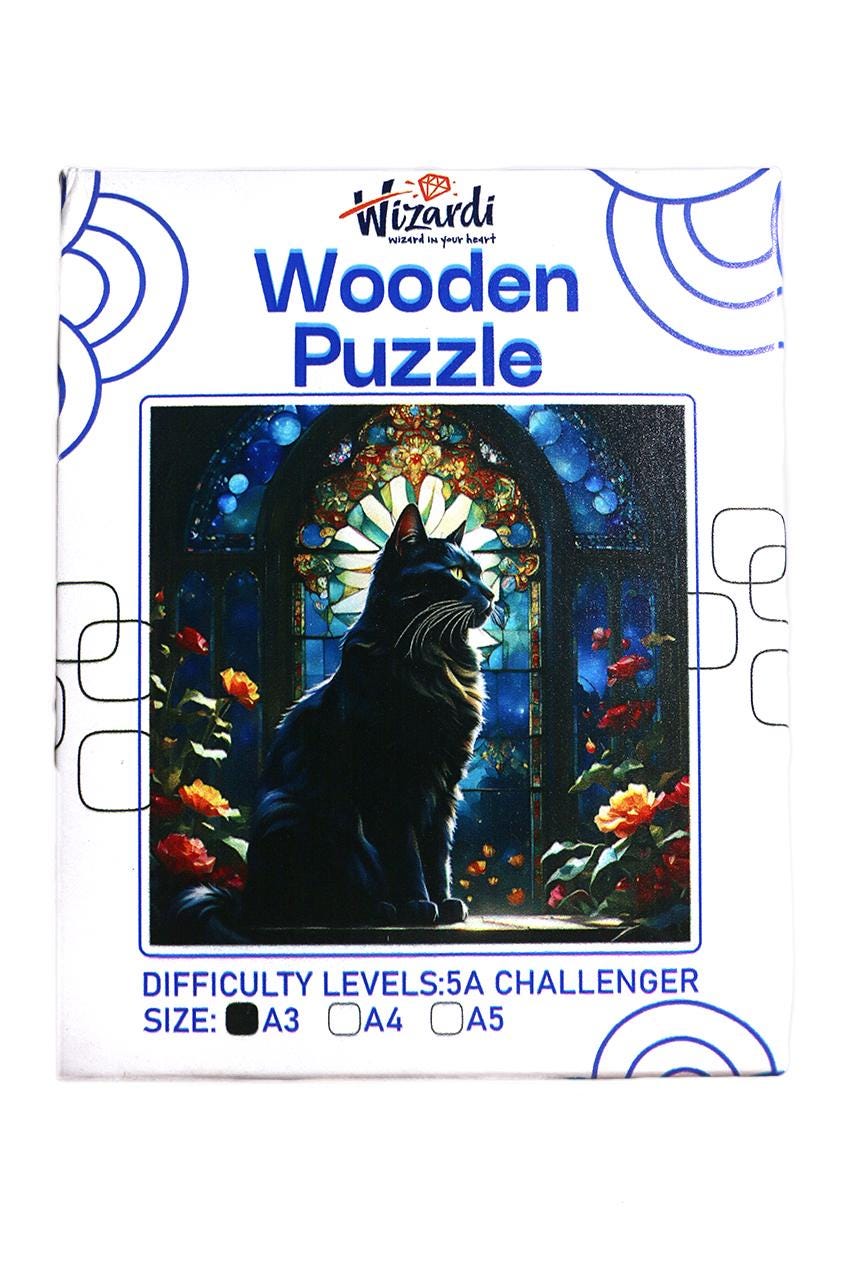 Black Cat - Jigsaw Wooden Puzzle 11.61