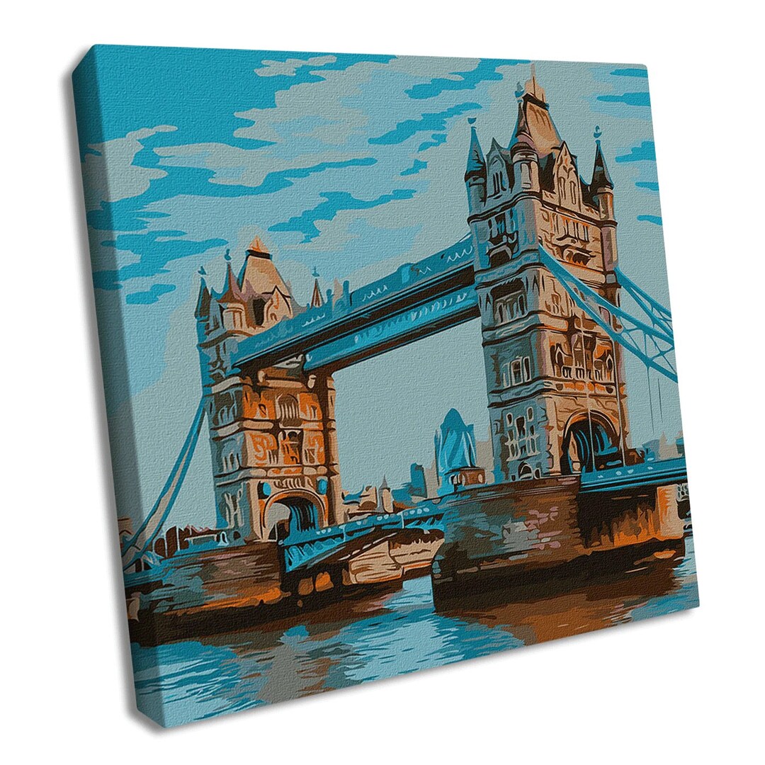Tower Bridge Paint by Numbers Kit London KHO3598 19.69 X 19.69 in DIY ...