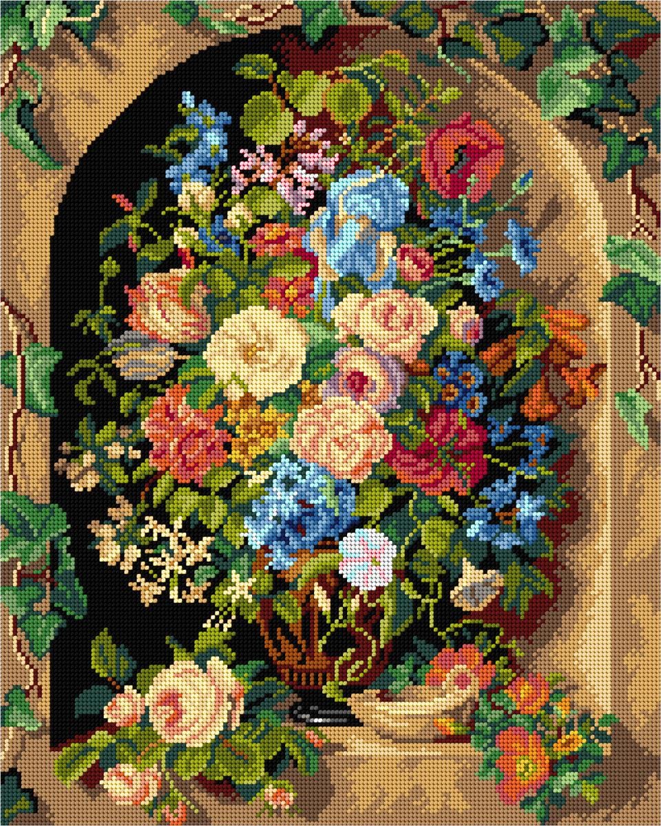 Needlepoint Canvas for Halfstitch Without Yarn After Pauline Von