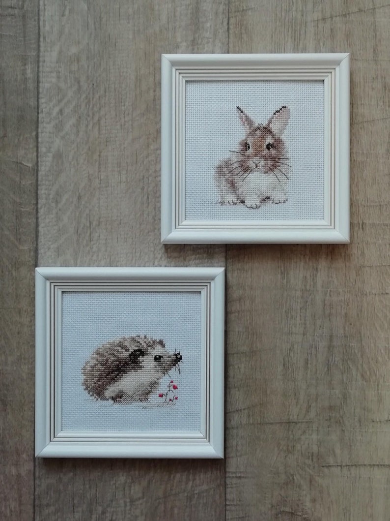 Bull Crossstitch Kit on Linen Canvas. Monochrome Little Etsy