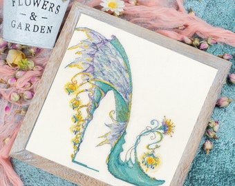 Faerie Ball - Shoe Counted Cross-Stitch Kit on Aida 14 Count Canvas. Sally King's Shoe Artwork. Stitch Kit by Bothy Threads XSK13
