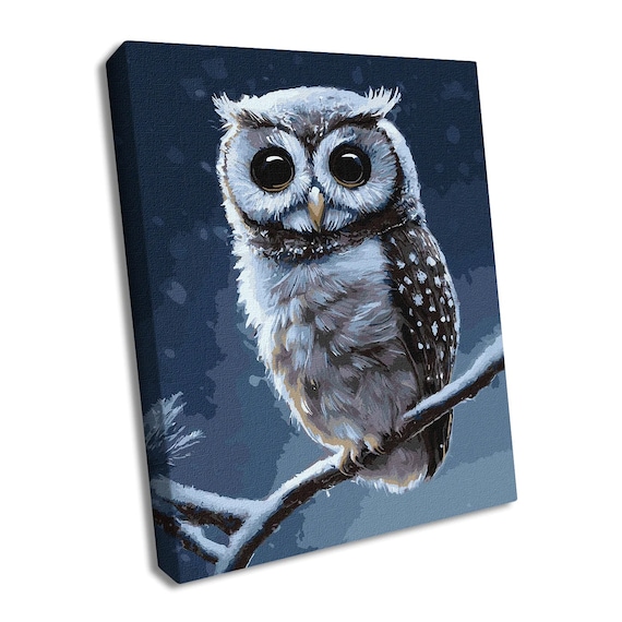 Paint by Numbers kit Forest Owl KHO4457 19.69 x 15.75 in DIY Acrylic Painting USA Shipping Handmade Gift