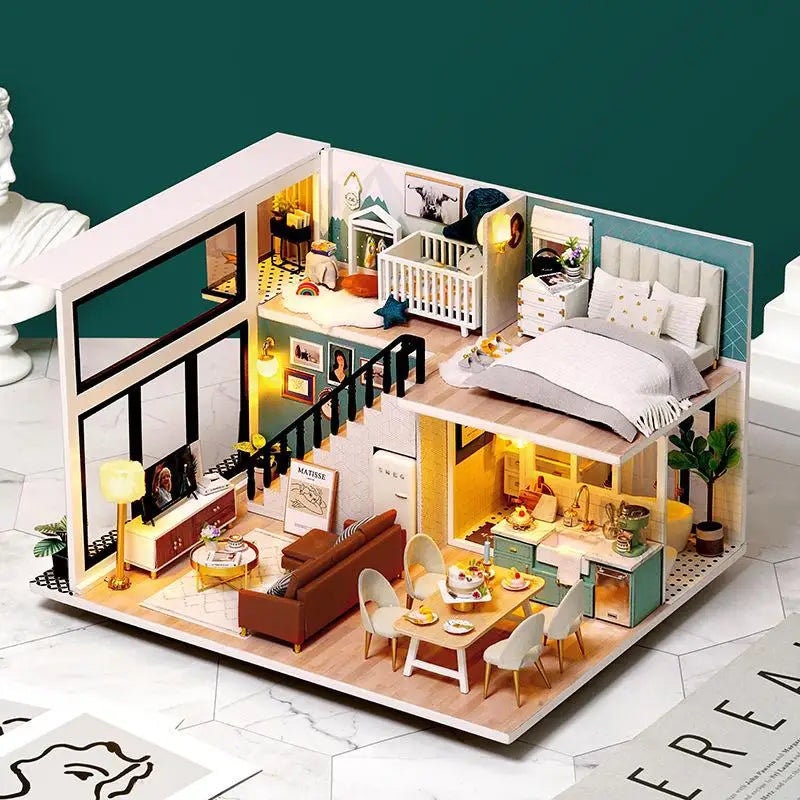Wizardi Roombox Kit - House by the Sea. DIY Home Decor Dollhouse