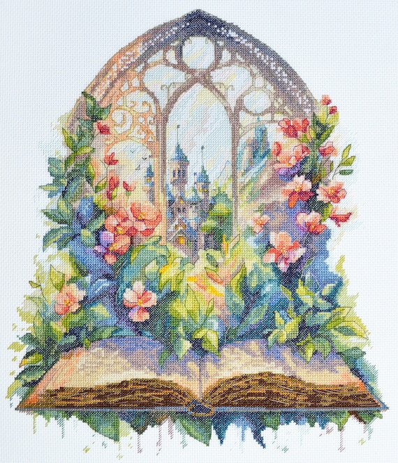 Once Upon a Time - Cross-stitch Kit. Fairy Castle Embroidery