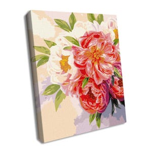 Paint by Numbers kit Peony mood KHO3117 19.69 x 15.75 in DIY Acrylic Painting USA Shipping Handmade Gift. Ideyka