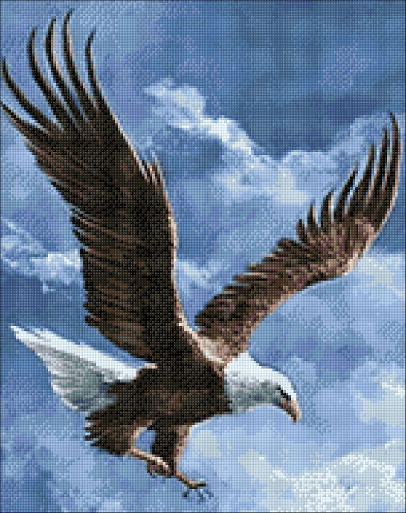 Eagle Diamond Painting Set by Wizardi. American Eagle Diamond Art Kit.  Large Diamond Painting Kit WD2346 -  Israel