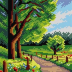 Gobelin canvas for halfstitch without yarn Four season - Summer. by Orchidea 3468F