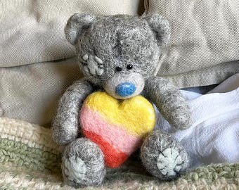 Tatty Teddy Everyday Needle Felting Kit for Beginners - Adorable Animal Figure. Craft Kit by The Makerss KT-CarteBlancheTattyTeddy-Everyday