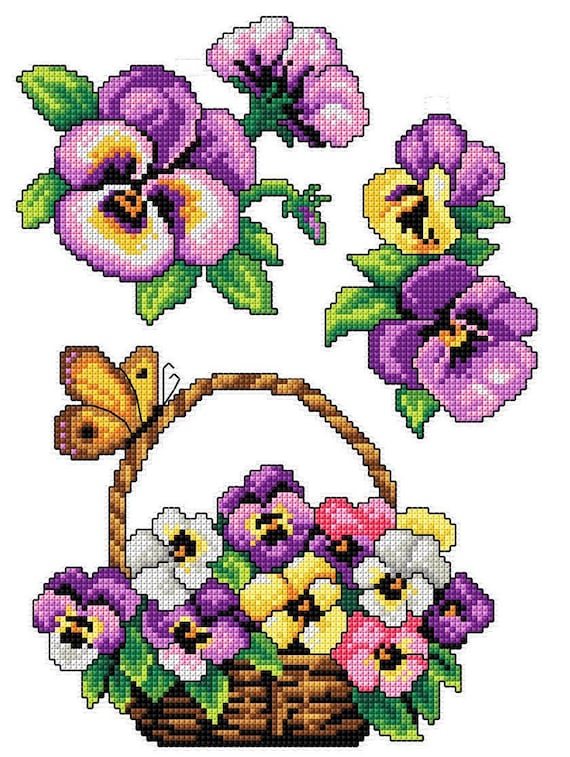 Kit De Punto De Cruz Estampado Trees Love 11CT - 36x46cm, Incluye Hilos Y Agujas
