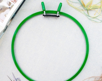 Nurge Embroidery Hoop Cross Stitch Metal Spring Tension Ring & Frame 20cm 