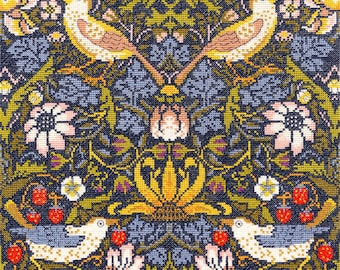 Strawberry Thief - Counted Cross-stitch Kit on Aida 14 Count
