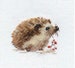 Hedgehog cross-stitch kit on Aida 14 count canvas. Monochrome little Animal. Easy & Fast Cross Stitch kit by Alisa 0-171 