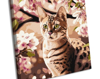 Kitten in the Garden - Paint by Numbers kit 15.75 x 15.75 in. USA Shipping. Easy DIY Animal Acrylic Paints by Ideyka KHO6513