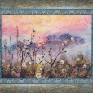 Felting kit Pleasant moment. Beautiful Nature Patterns. Easy Felting Kit for Beginners by Charivna Mit  V-81C
