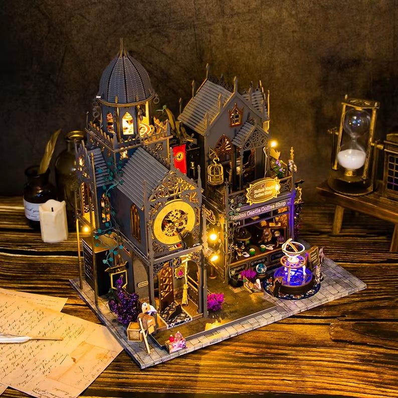 Magic Castle Wizardi DIY Miniature Dollhouse Kit - Enchanted Gothic ...