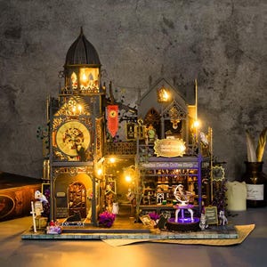 Magic Castle Wizardi DIY Miniature Dollhouse Kit - Enchanted Gothic ...