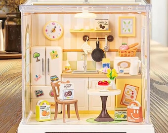 Miniature Dollhouse Kit - Afternoon Time. DIY Roombox Kit by Wizardi F07AM7-28-802