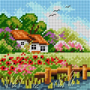 Gobelin canvas for halfstitch without yarn Four Seasons - Summer. by Orchidea 2588D