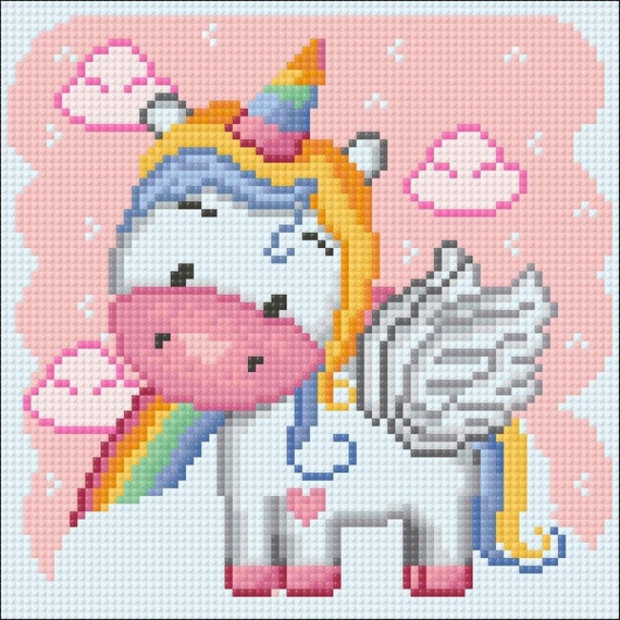 Crafting Spark Diamond Painting Kit Rainbow Unicorn CS2703 7.9 x 7.9 Inches - Assorted