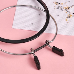 Large Spring Metal Embroidery Hoop Nurge 160-1. Round Hoop in Different Sizes. Good Stretch Frame 160-1, 160-2