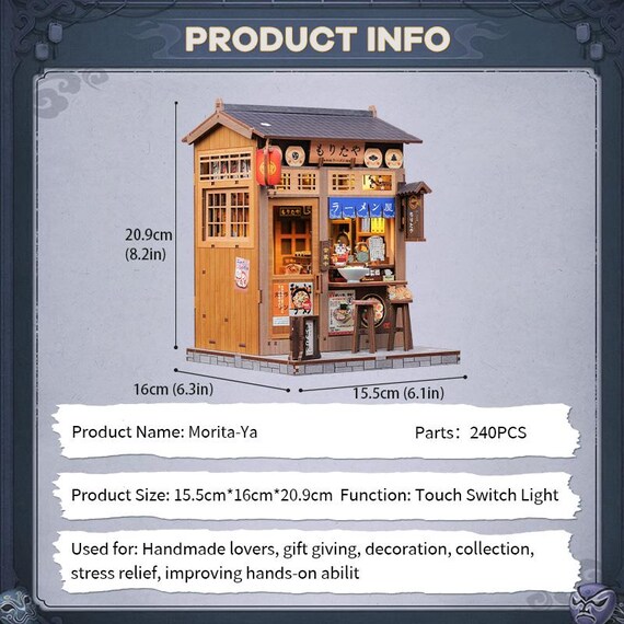 DIY Miniature Roombox Kit - Morita-ya. Japanese Style Handmade