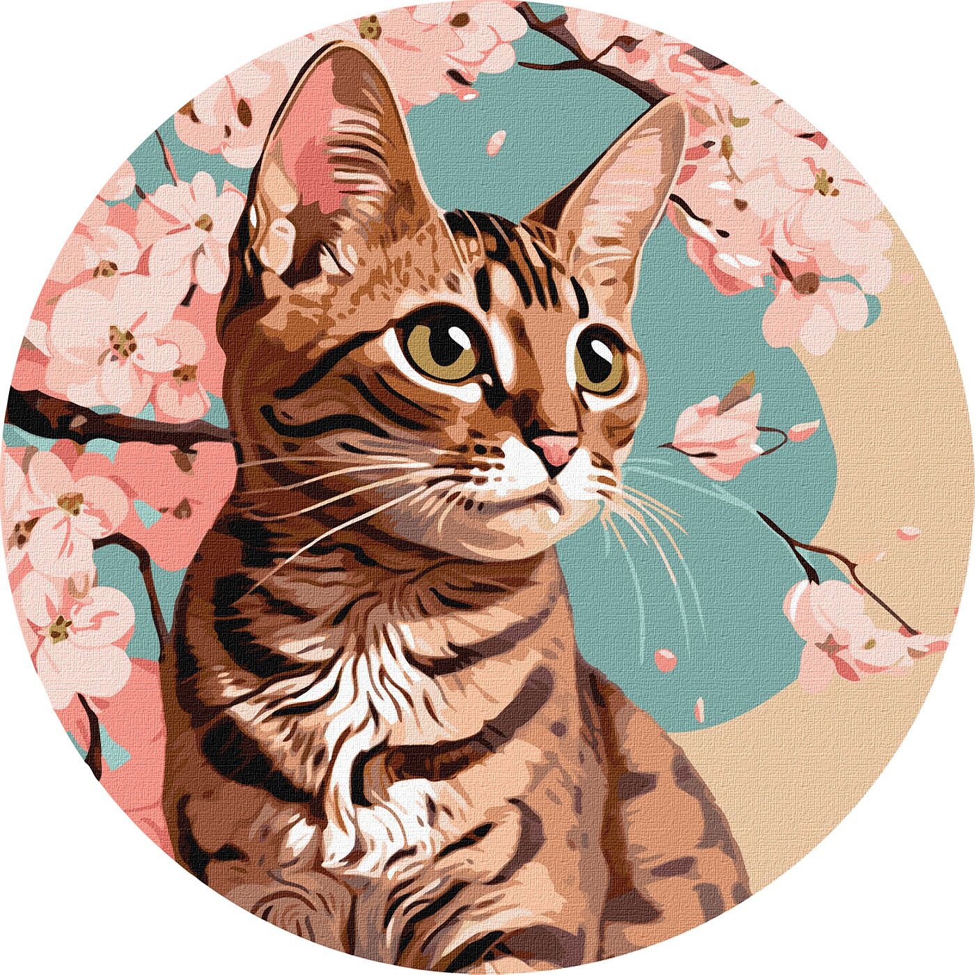 Buy BBTO DIY Cat Oil Painting by Numbers Canvas Acrylic Oil Painting Kit  for Adults Teens Beginner Arts Craft for Home Wall Decor, 20 x 16 Inch  (Color Cat) Online at desertcartUAE
