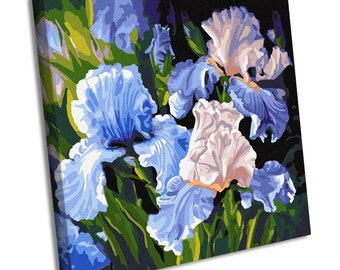 Paint by Numbers kit Colorful Irises KHO3190 15.75x15.75in DIY Acrylic Painting USA Shipping Handmade Gift. Ideyka