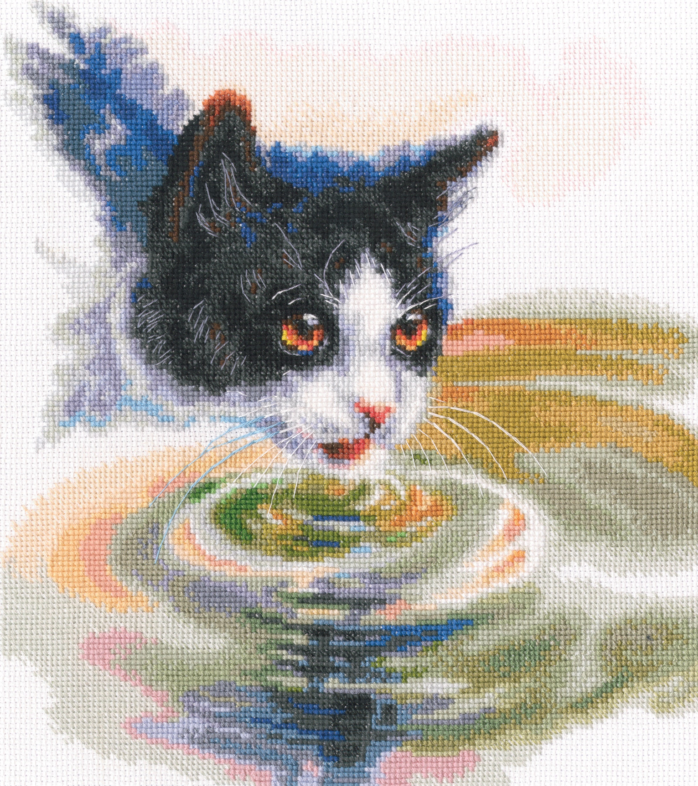 Thirsty Cat - Cross Stitch Kit