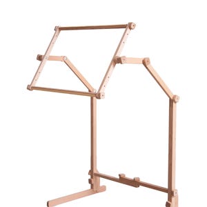 Stork Floor Embroidery Stand. Adjustable Wooden Frame Holder for Needlework and Cross Stitch by Crafting Spark