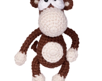 Monkey Amigurumi - DIY Crochet Kit. Handmade Toy Crochet Craft Kit for Beginners by Wizardi F07N8-M56