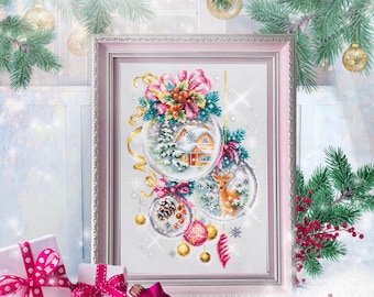 Magic Needle / 40-69 Peonies, 28 X 35 Cm / Cross Stitch Kit - Etsy 