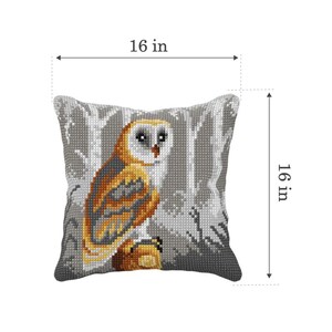 Cushion cross stitch kit. Forest Owl Printed Tapestry Half stitch kit by Orchidea 99015 image 2