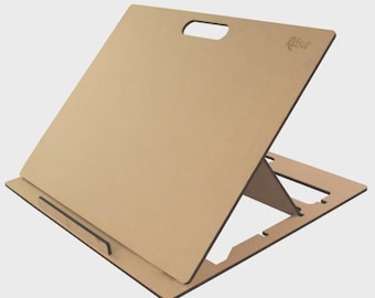 Caballete de escritorio ajustable de MDF con asa de transporte, 55 x 48 cm, de Rosa Studio 500141308