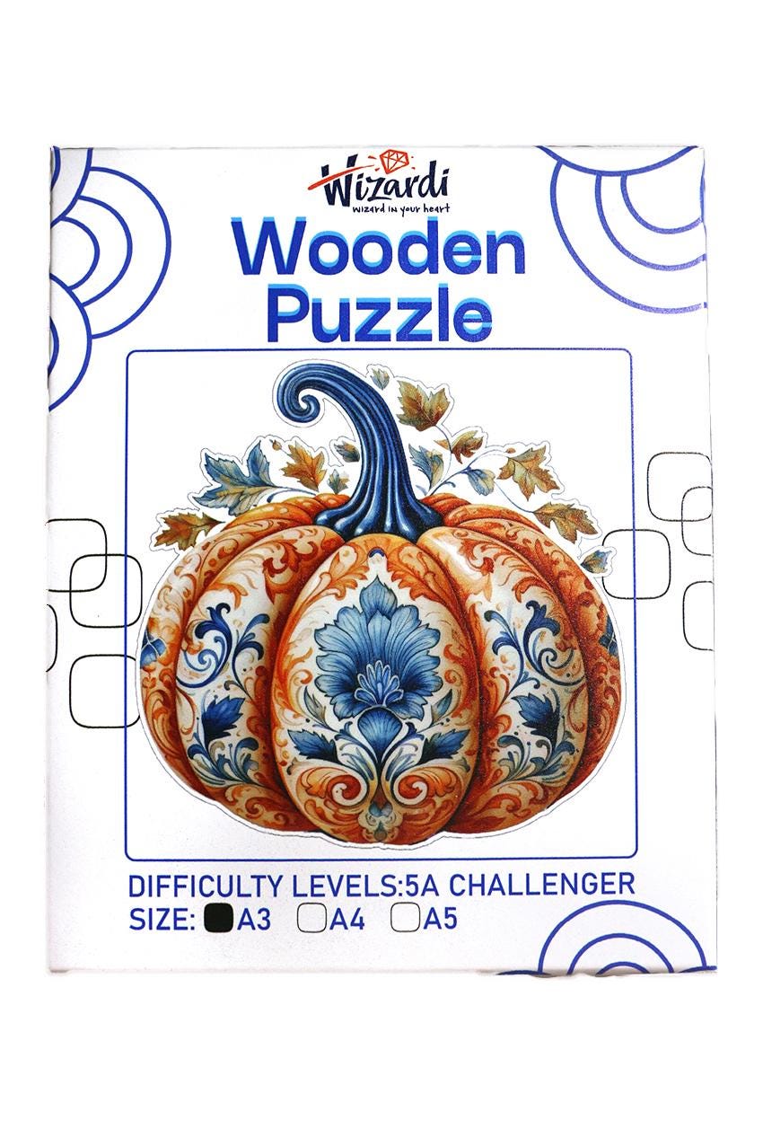 Ornate Pumpkin - Jigsaw Wooden Puzzle 11.61