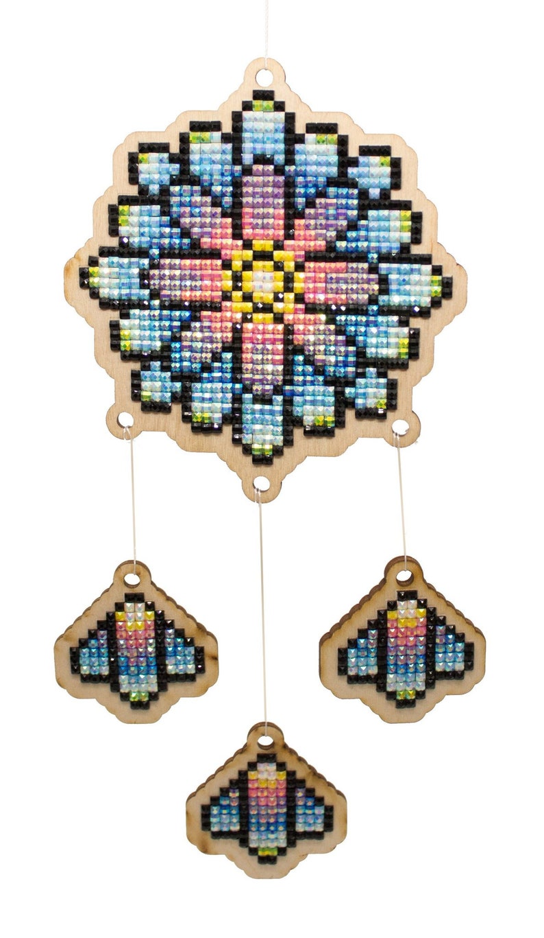 Dreamcatcher Diamond painting Charm Kit by Wizardi. Quick & Easy Diamond art project. DIY Dreamcatcher kit Caleidoscope