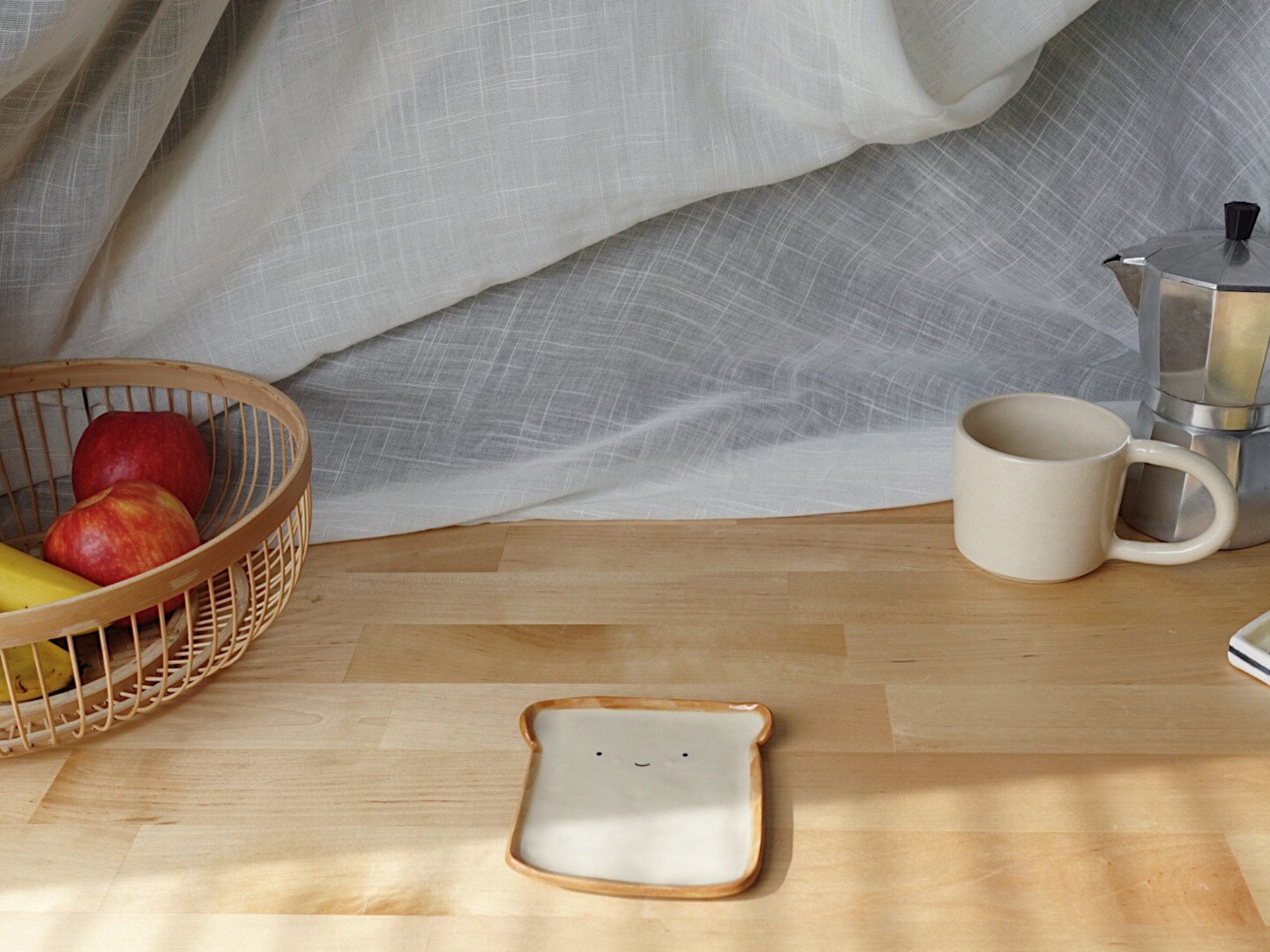 Happy Toast Plate - Assiette Petit Déjeuner Plats Mignons