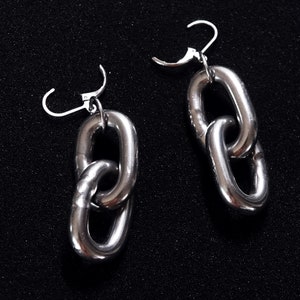 Boucles d'oreilles à maillons de chaîne, Punk Rock, boucle d'oreille à maillons de chaîne, gothique, Style alternatif, à bascule en acier inoxydable