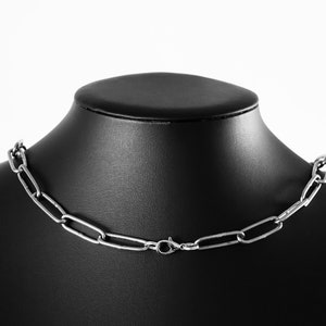 Choker necklace stainless steel, stainless steel, chain, link chain, choker chain, alternative, rocker, layering chain, link chain image 2