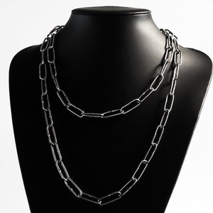 Choker necklace stainless steel, stainless steel, chain, link chain, choker chain, alternative, rocker, layering chain, link chain