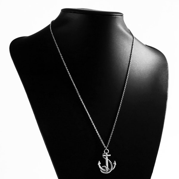 Anchor necklace chain maritime anchor chain nautical maritime jewelry nautical boat sailor sailor gift silver