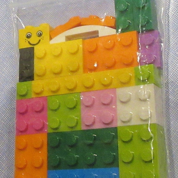 15 bags of 20+ real lego bricks -  party favor - gift bag - rewards - prize -gifts - wedding kids entertainment - many color - sizes of lego