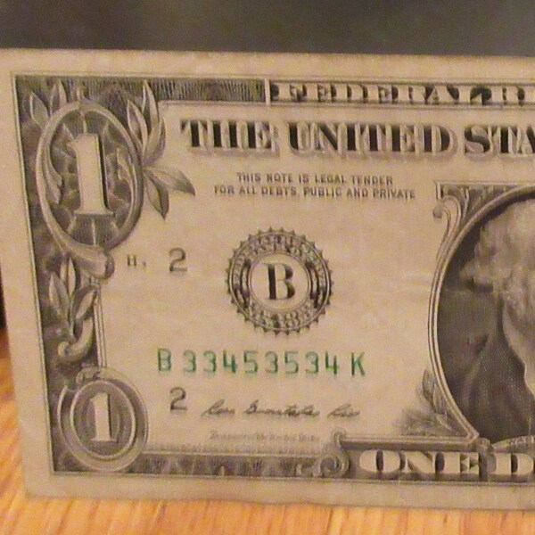 One Dollar Bill K Series - Etsy