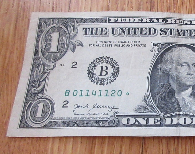 FANCY SERIAL NUMBER Bookend Rare Star Note Error Bill Federal Reserve