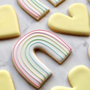 Rainbow and Heart Sugar Cookies (Shower/Party Cookies)