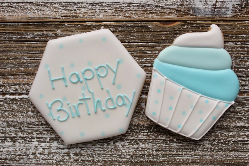 Happy Birthday Cookie Gift Box Etsy