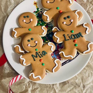 Personalized Gingerbread Sugar Cookies (name Christmas cookies) Booked until Dec. 21st!