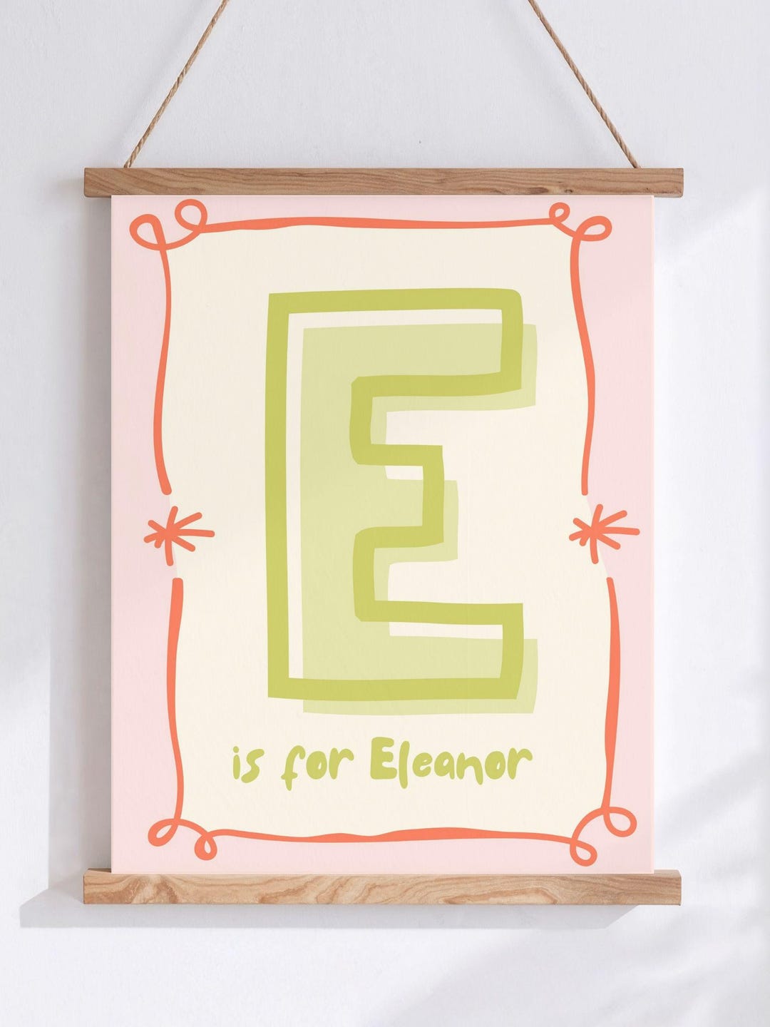Personalized Initial Nursery Print: Custom Kids Room Decor (digital ...