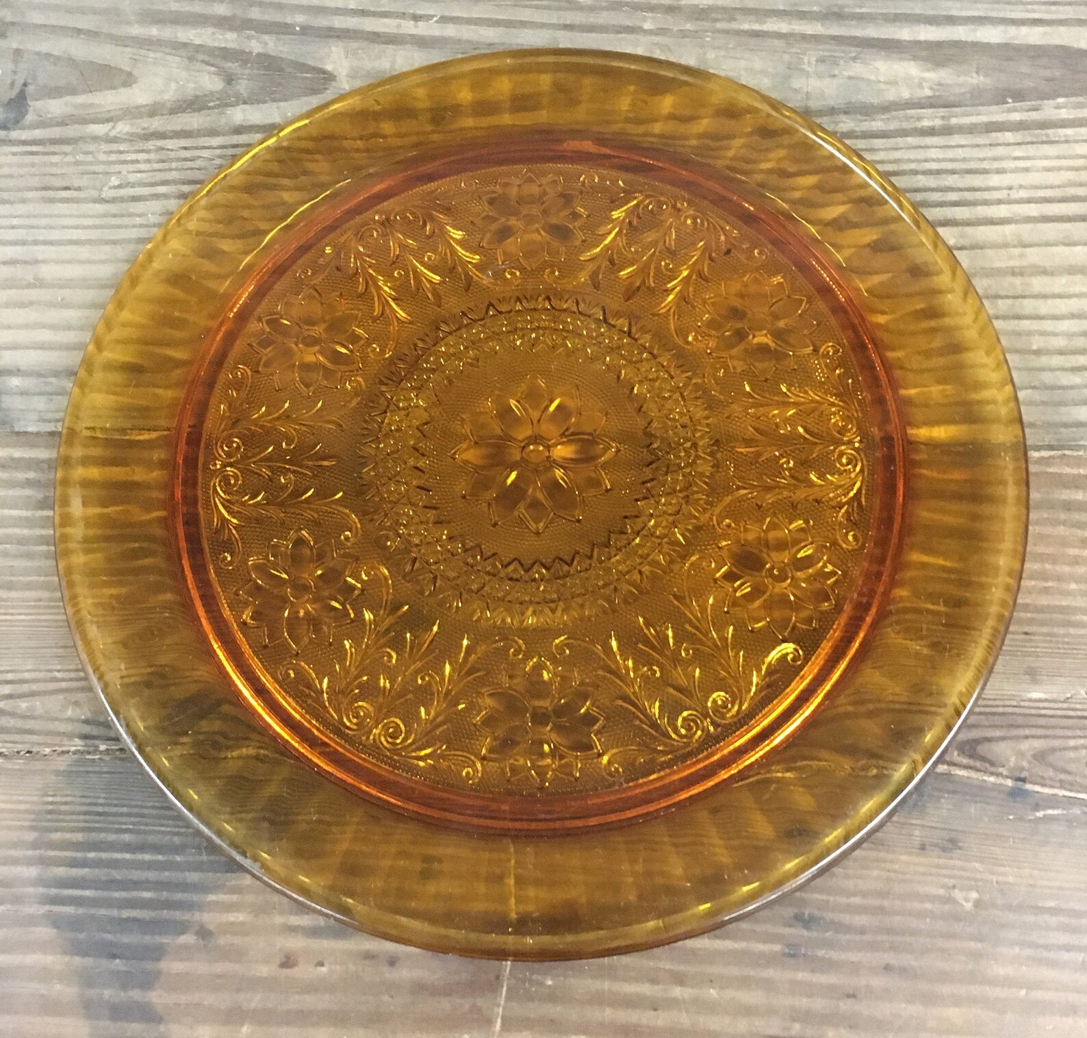 Sandwich Amber Tiara Glass Cake Plate Glass Serving Tray Etsy