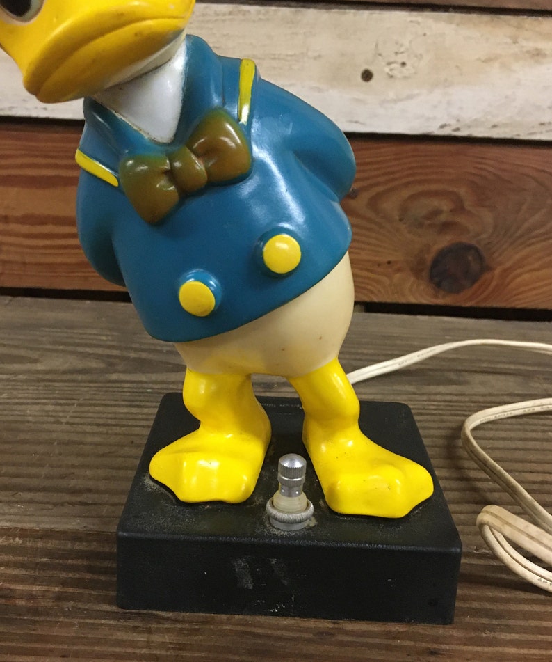 Vintage Donald Duck Lamp Leaning Donald Duck Etsy